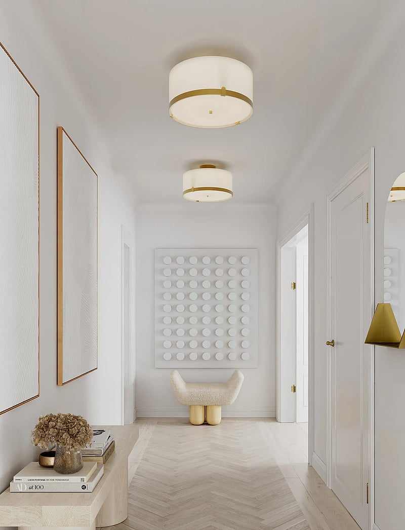By Rydéns - Ceiling lamp Marcel - plafoonid - white shiny/brass - 0