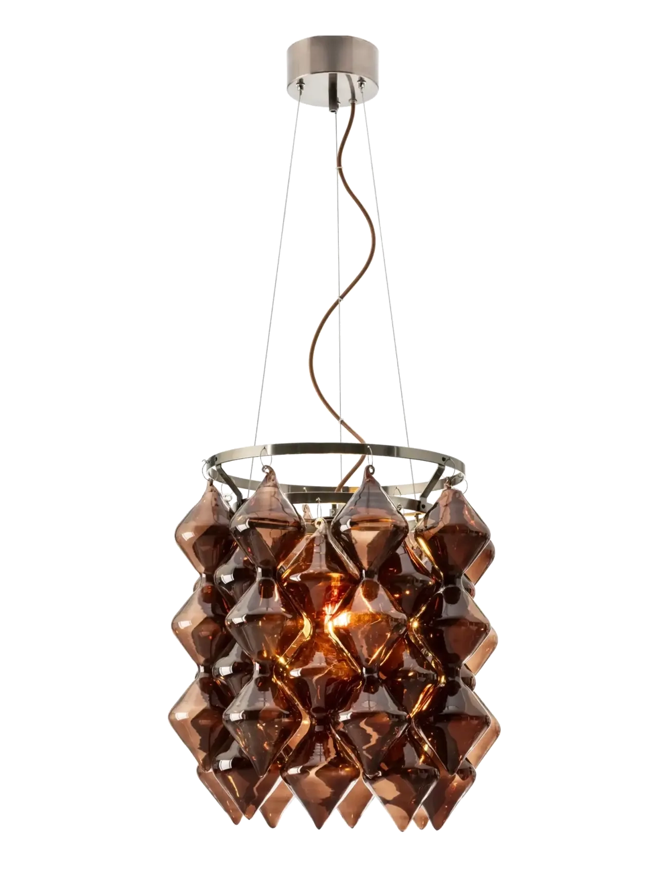 By Rydéns Pendant Lamp Gemma, Pendellampe, Brun, Str: 47X45CM