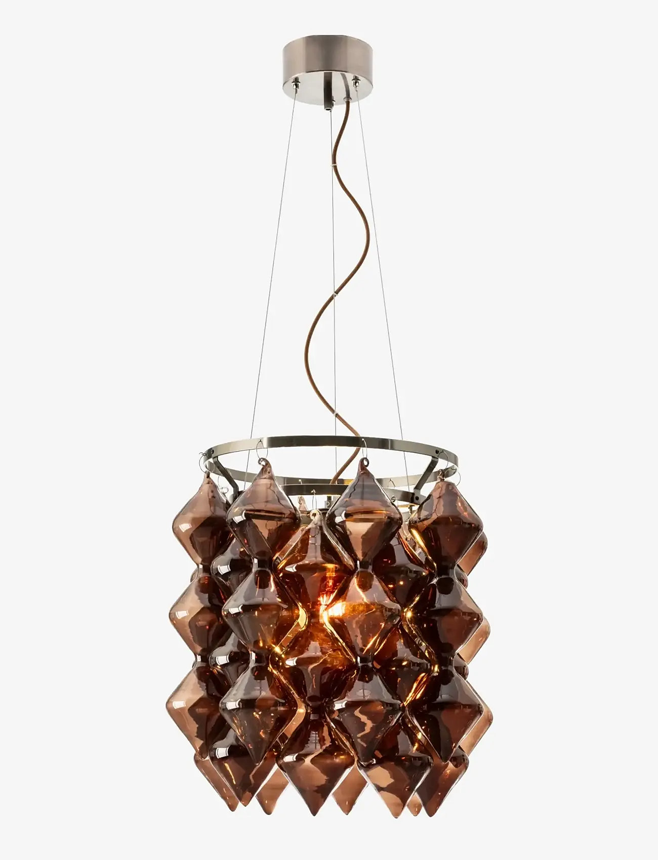By Rydéns - Pendant lamp Gemma - pendler - brown/black satin - 1
