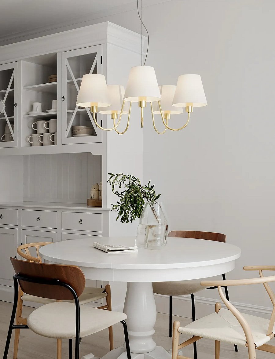 By Rydéns - Pendant lamp Lynx - rippvalgustid - brass/white - 0