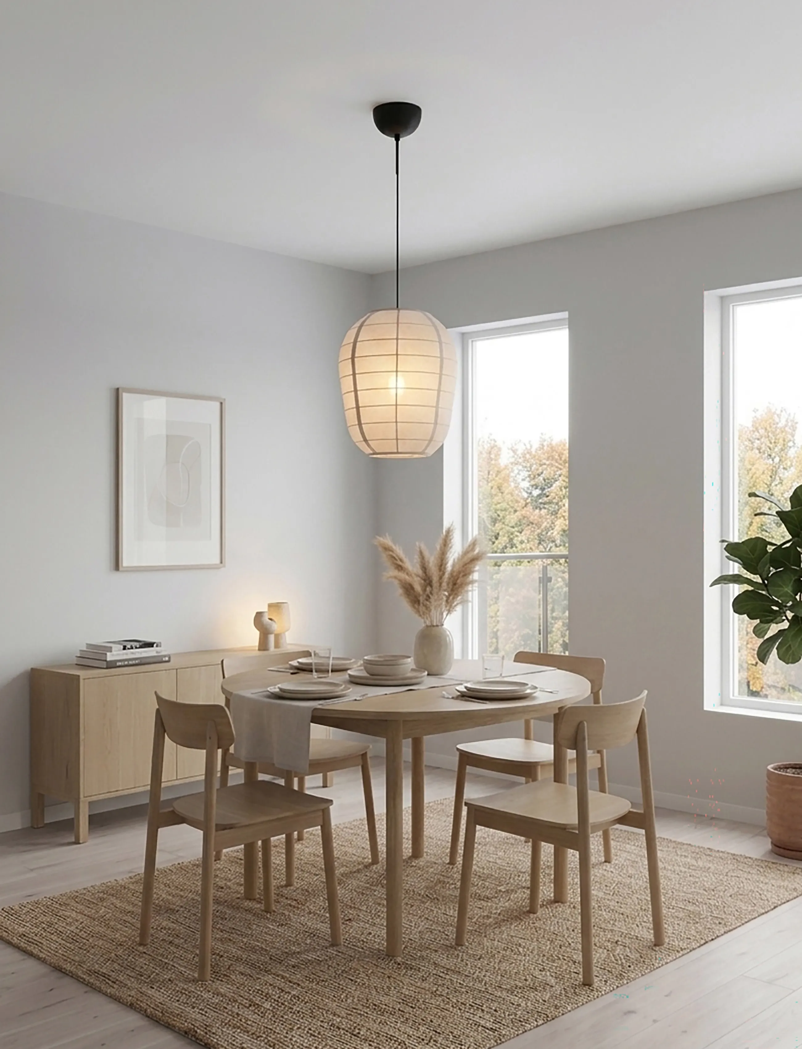 By Rydéns - Delino pendant light H50xØ40cm natur - rippvalgustid - natur - 3