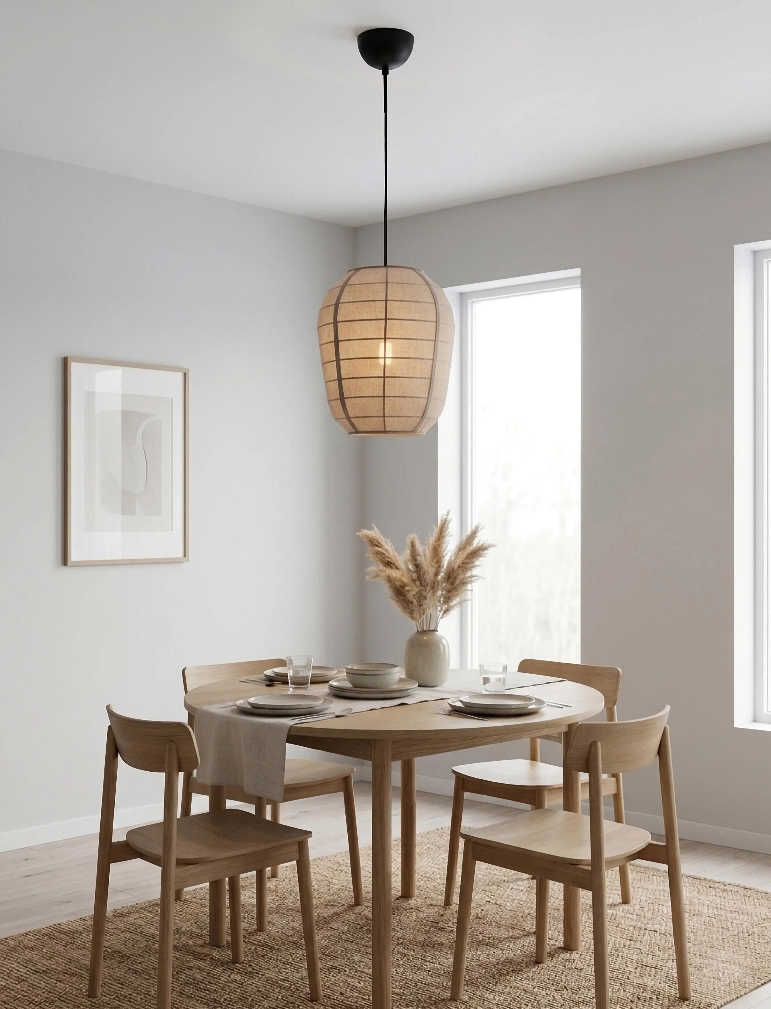 By Rydéns - Delino pendant light H50xØ40cm natur - rippvalgustid - natur - 5
