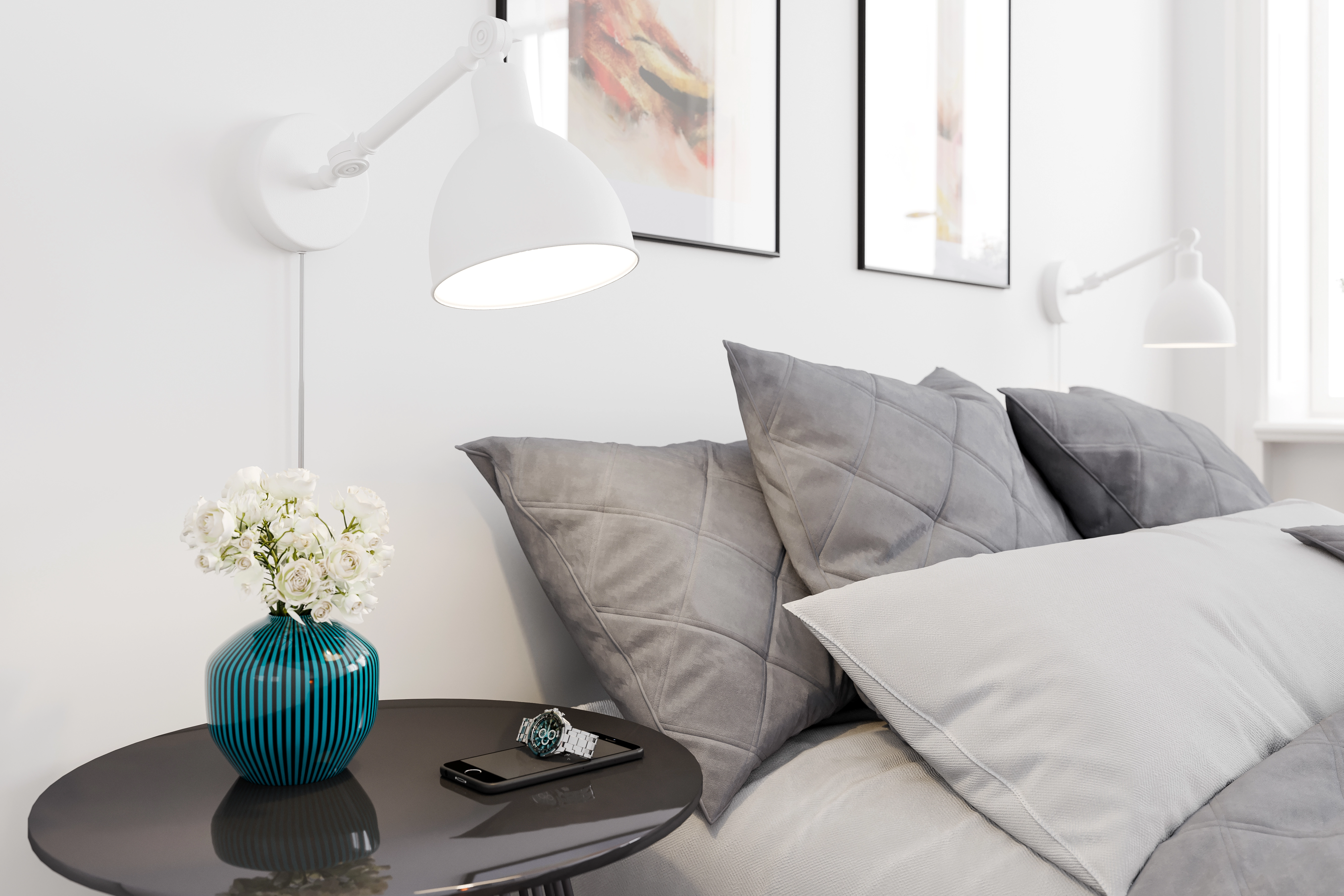 By Rydéns Bazar Mini Wall, 49X17X25 cm, Lamps, Grau - Wall Homeware