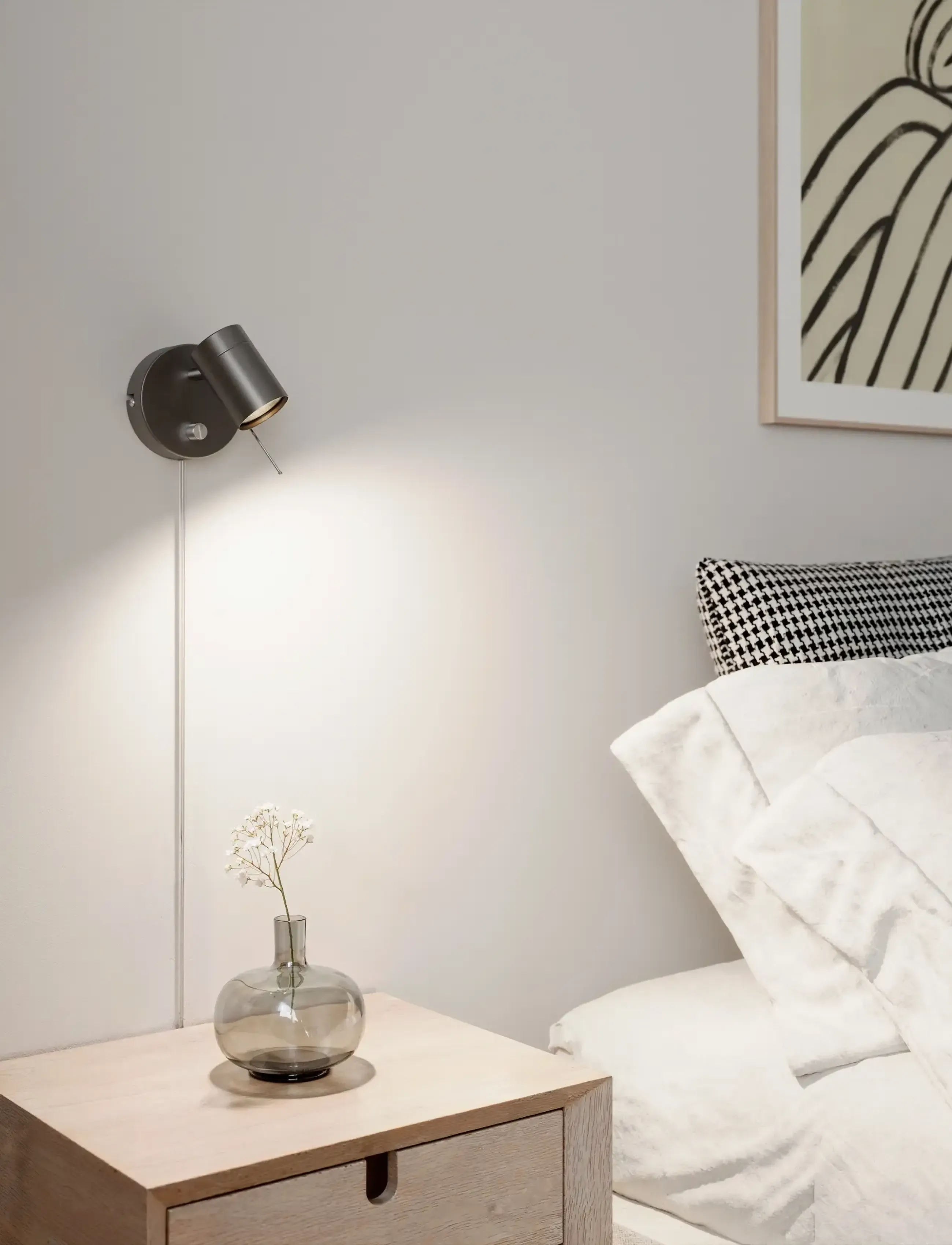 By Rydéns Wall Lamp Correct, 13X11 cm, Lamps, Grau - Homeware