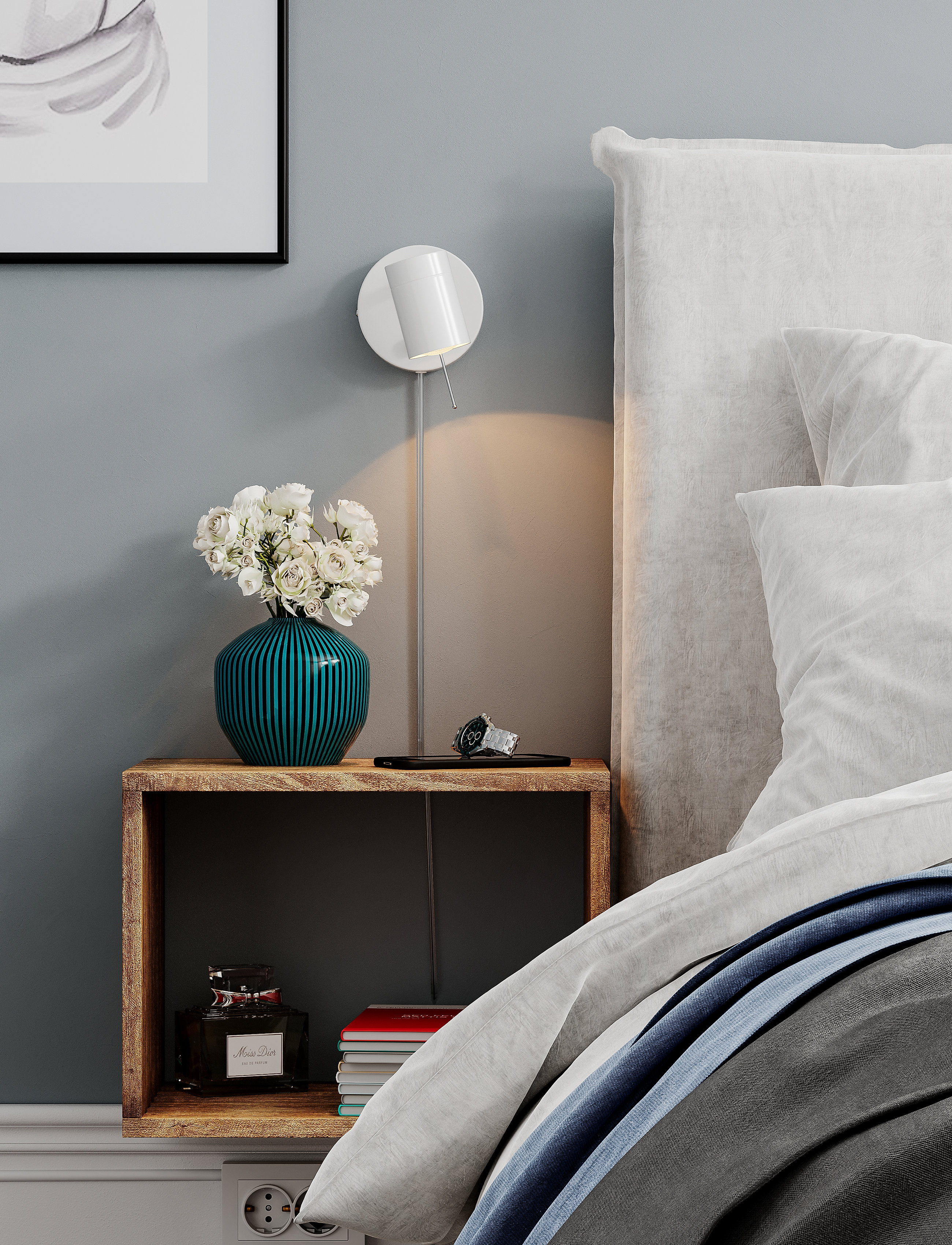 By Rydéns Correct Wall Light, 11X11X13.0 cm, Lamps, Weiß - Homeware