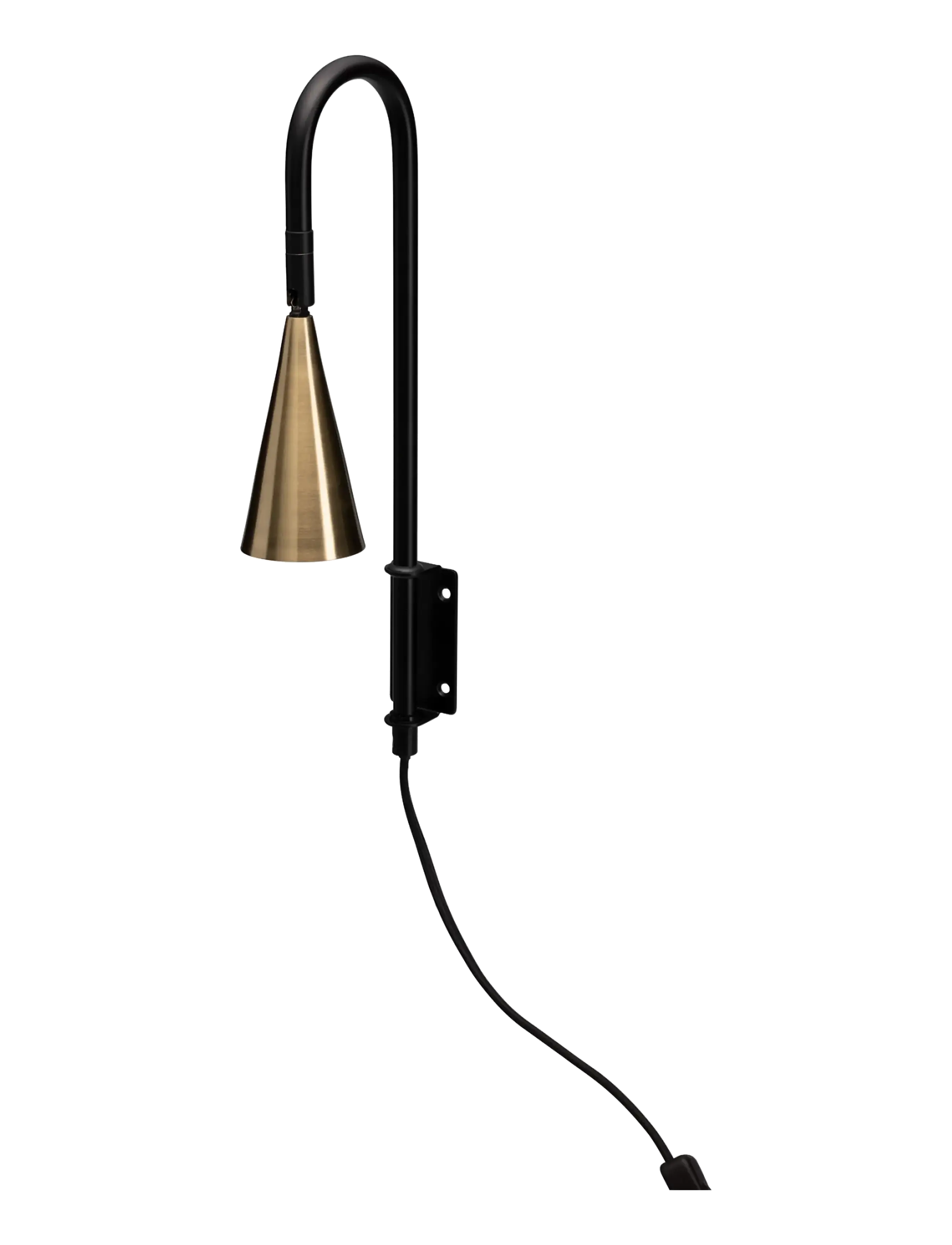 By Rydéns Spline  wall light H36cm black/brass - Belysning - SVART/MÄSSING / black