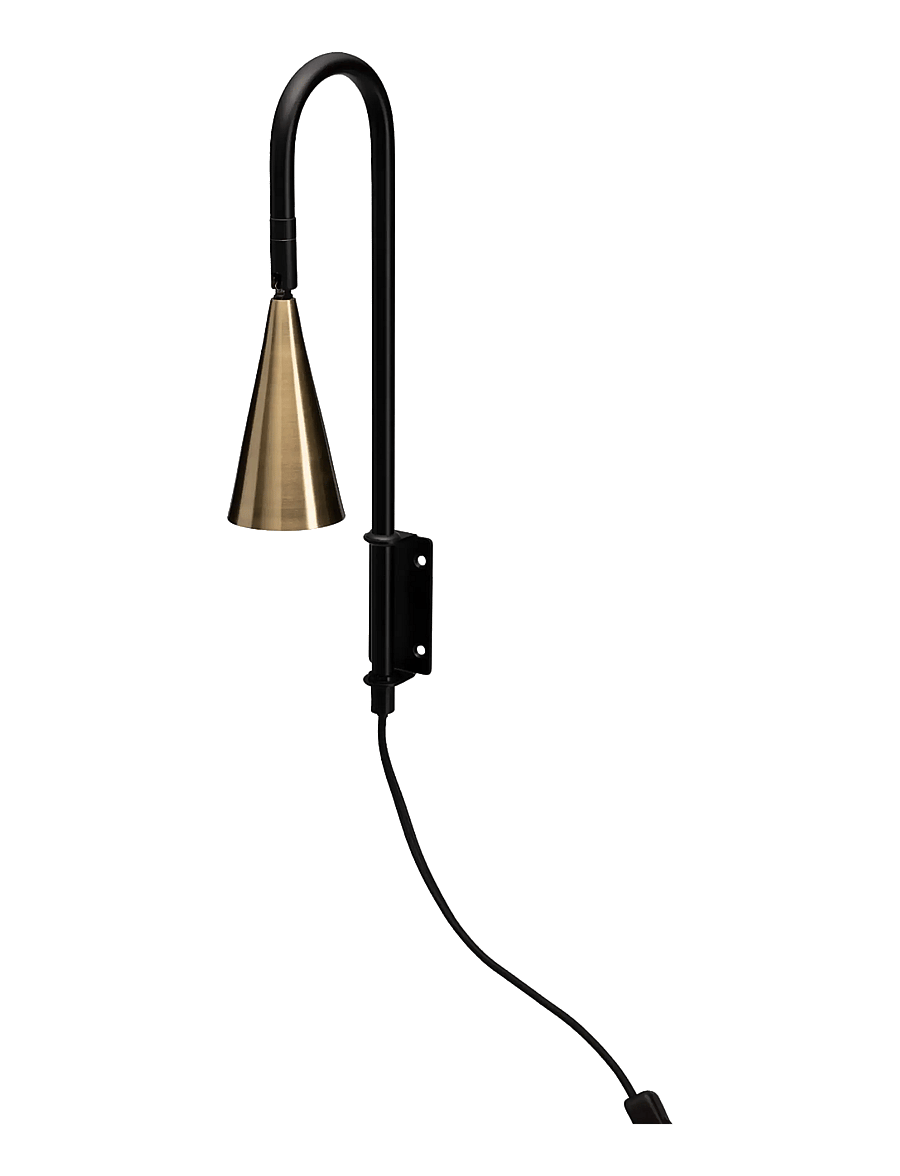 By Rydéns - Spline wall light H36cm black/brass - seinalambid - svart/mÄssing - 1