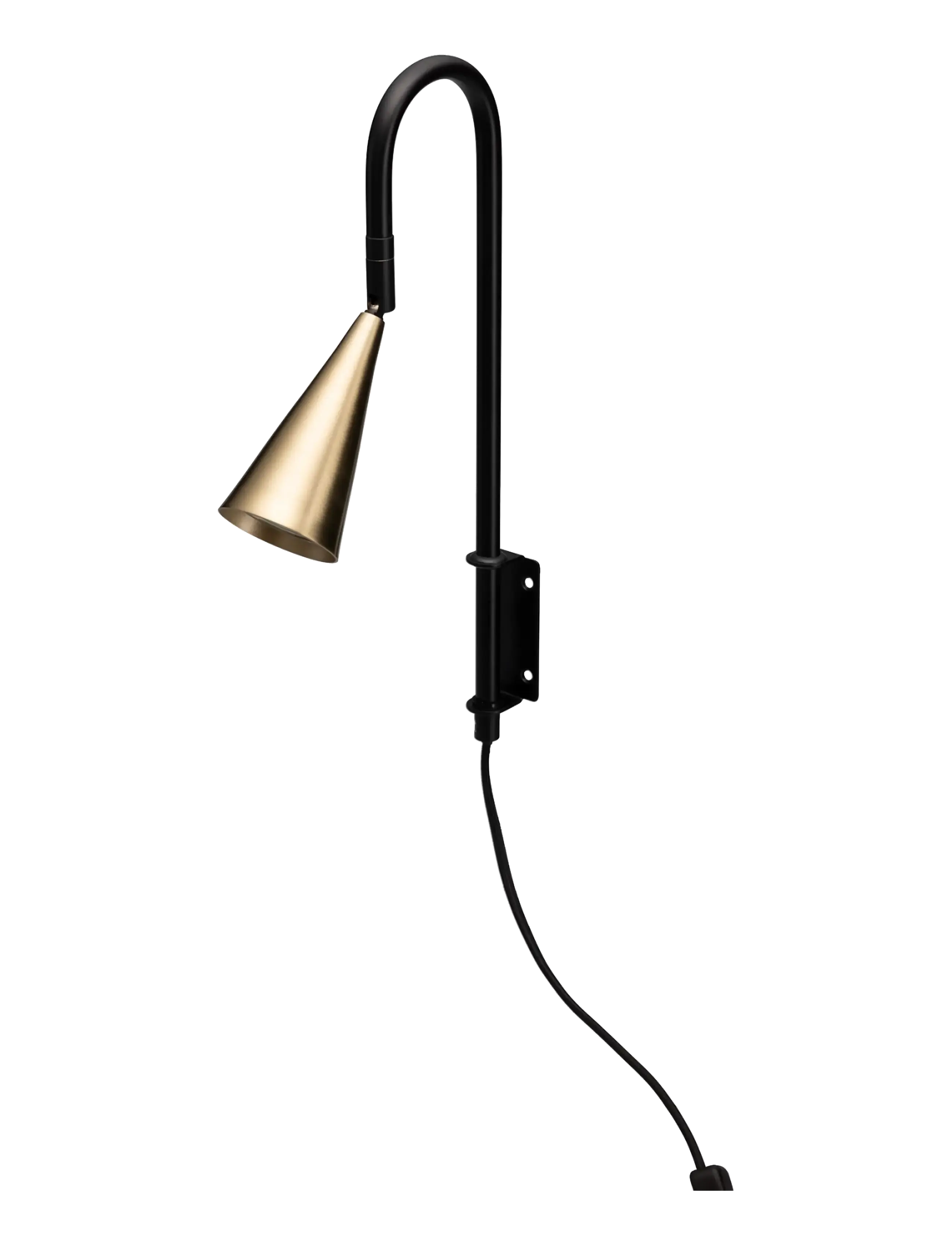 By Rydéns - Spline  wall light H36cm black/brass - vägglampor - svart/mÄssing - 2