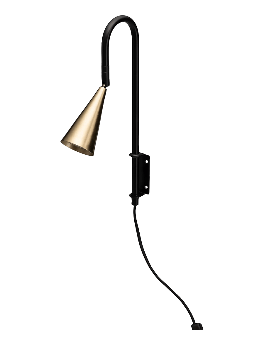 By Rydéns - Spline wall light H36cm black/brass - seinalambid - svart/mÄssing - 2