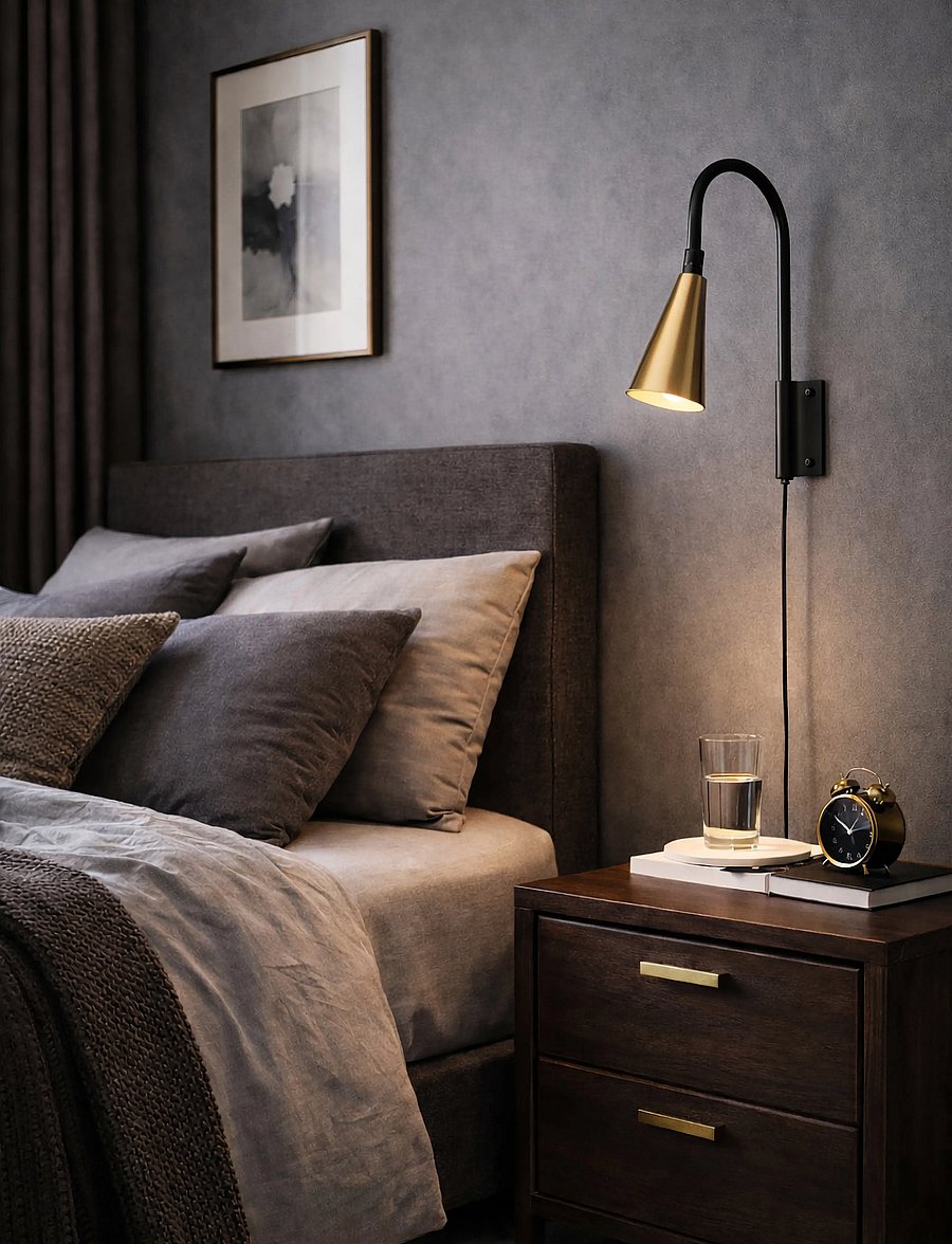 By Rydéns - Spline wall light H36cm black/brass - seinalambid - svart/mÄssing - 0
