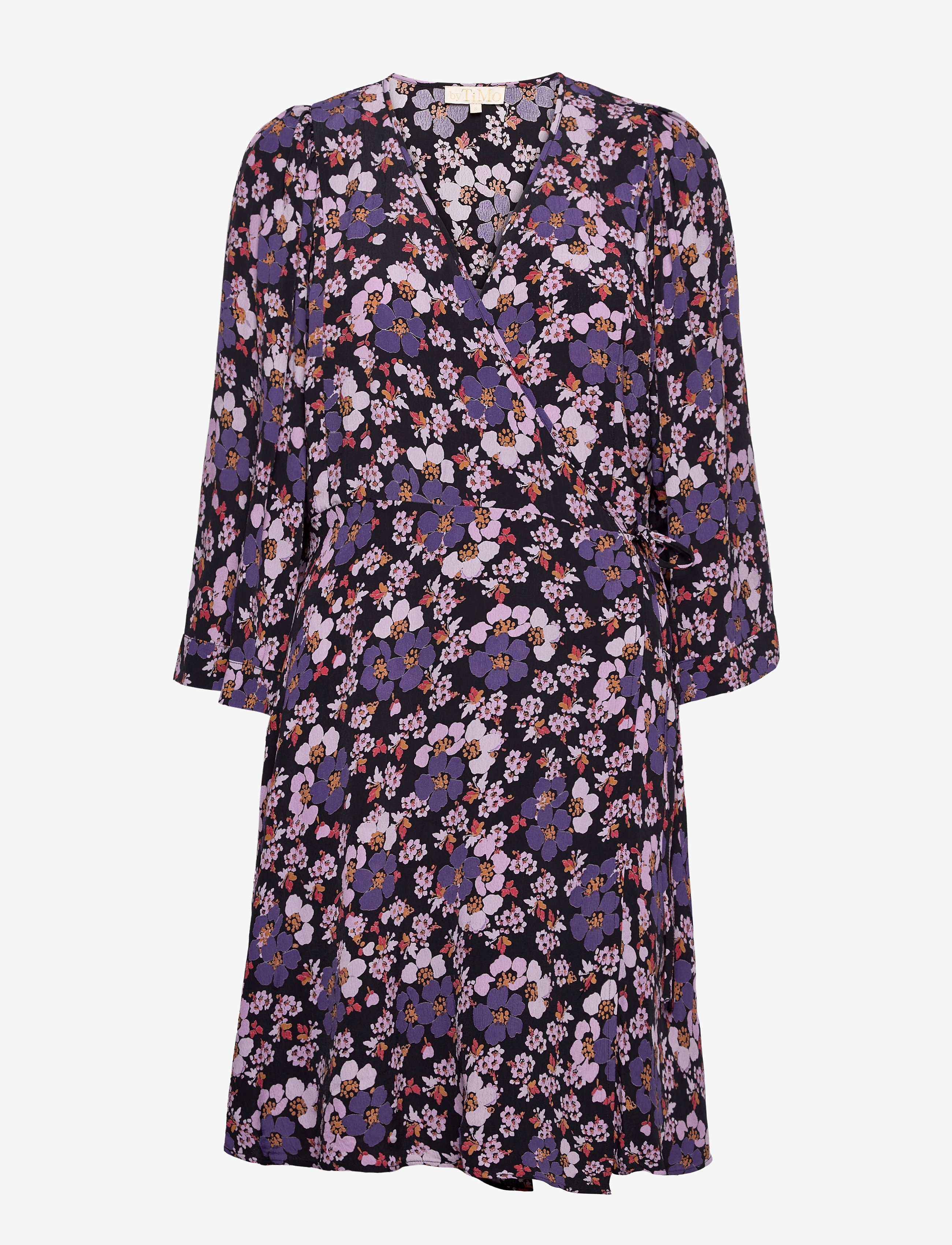 by Ti Mo - Pre Spring Kimono Dress - purple flowers - 0