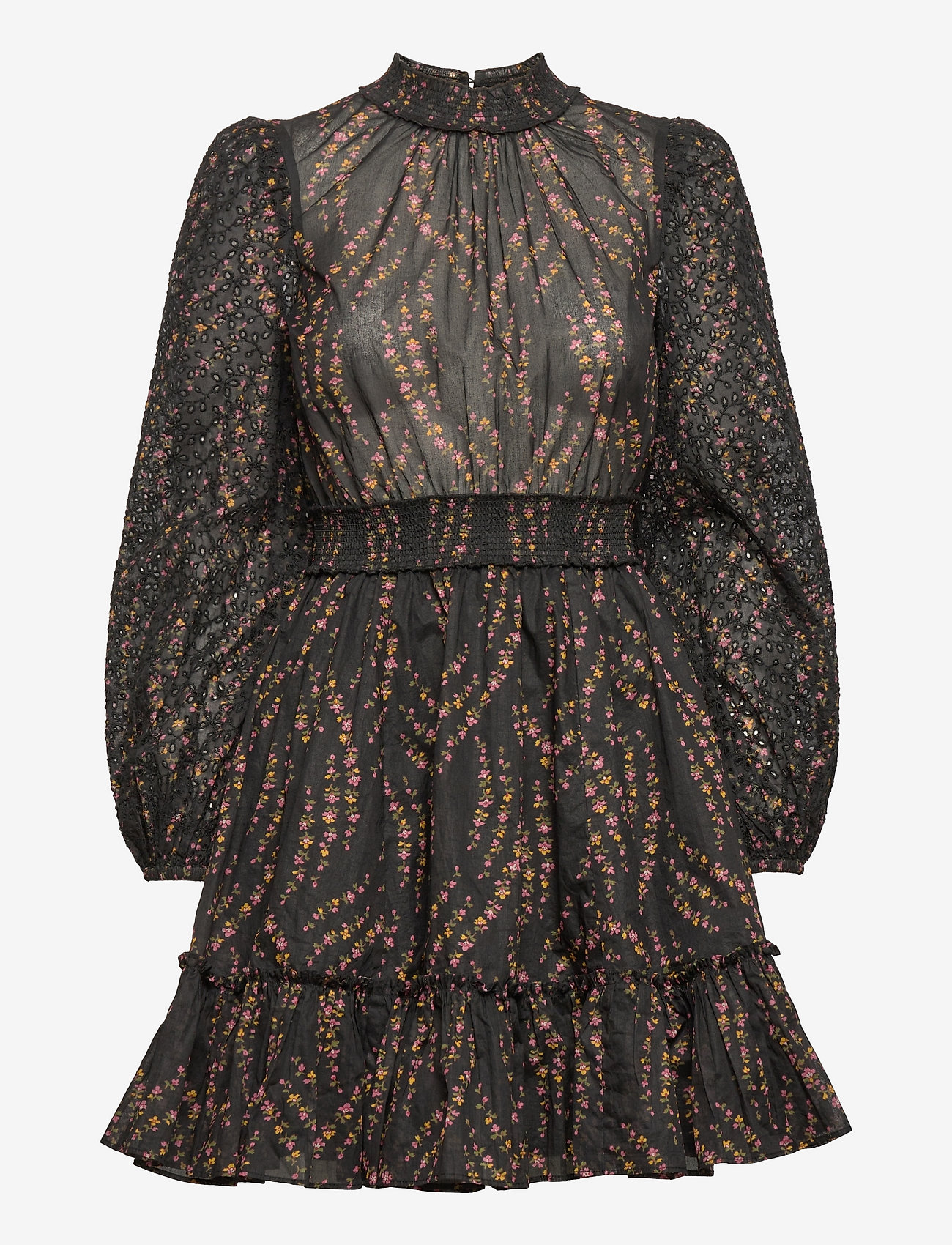 by Ti Mo - Cotton Organza High-neck Dress - midnight field - 0