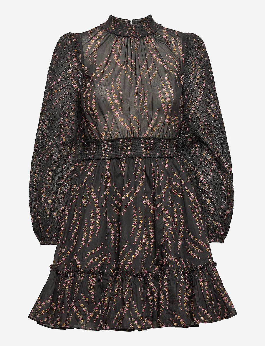 by Ti Mo - Cotton Organza High-neck Dress - midnight field - 0