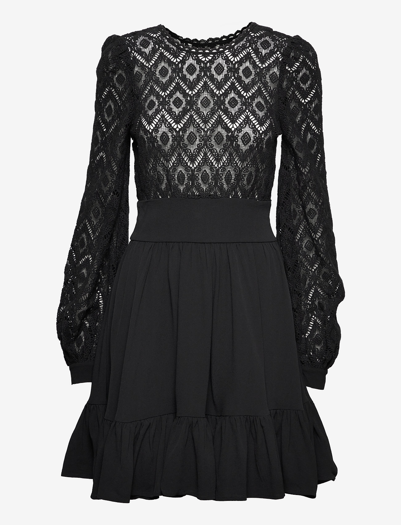 by Ti Mo - Crochet Open Back Dress - black - 0