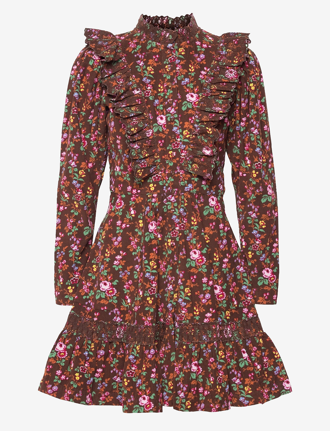 by Ti Mo - Baby Cord Button Down Dress - wildflowers - 0