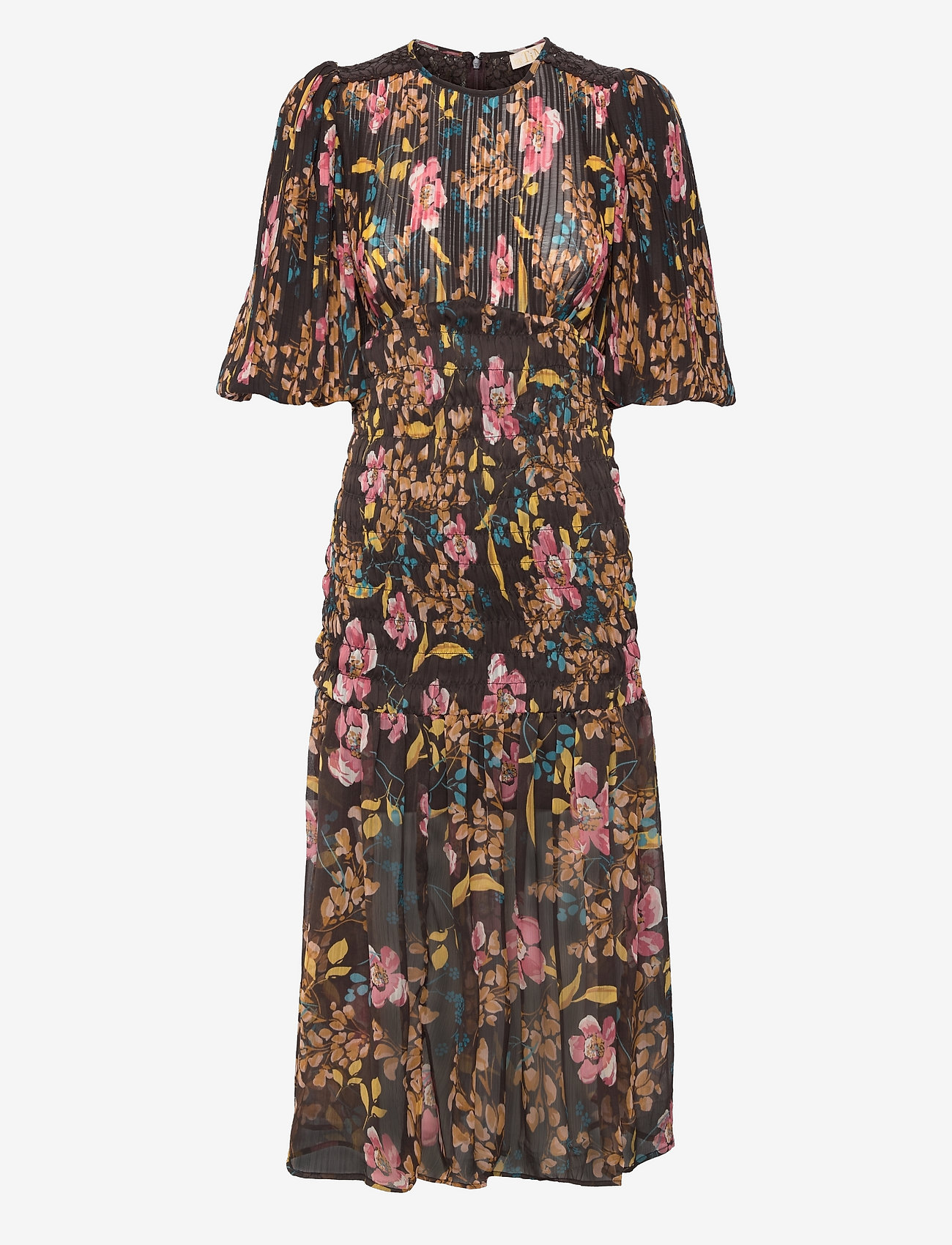 Plisse Smocking Dress - BLOOMING