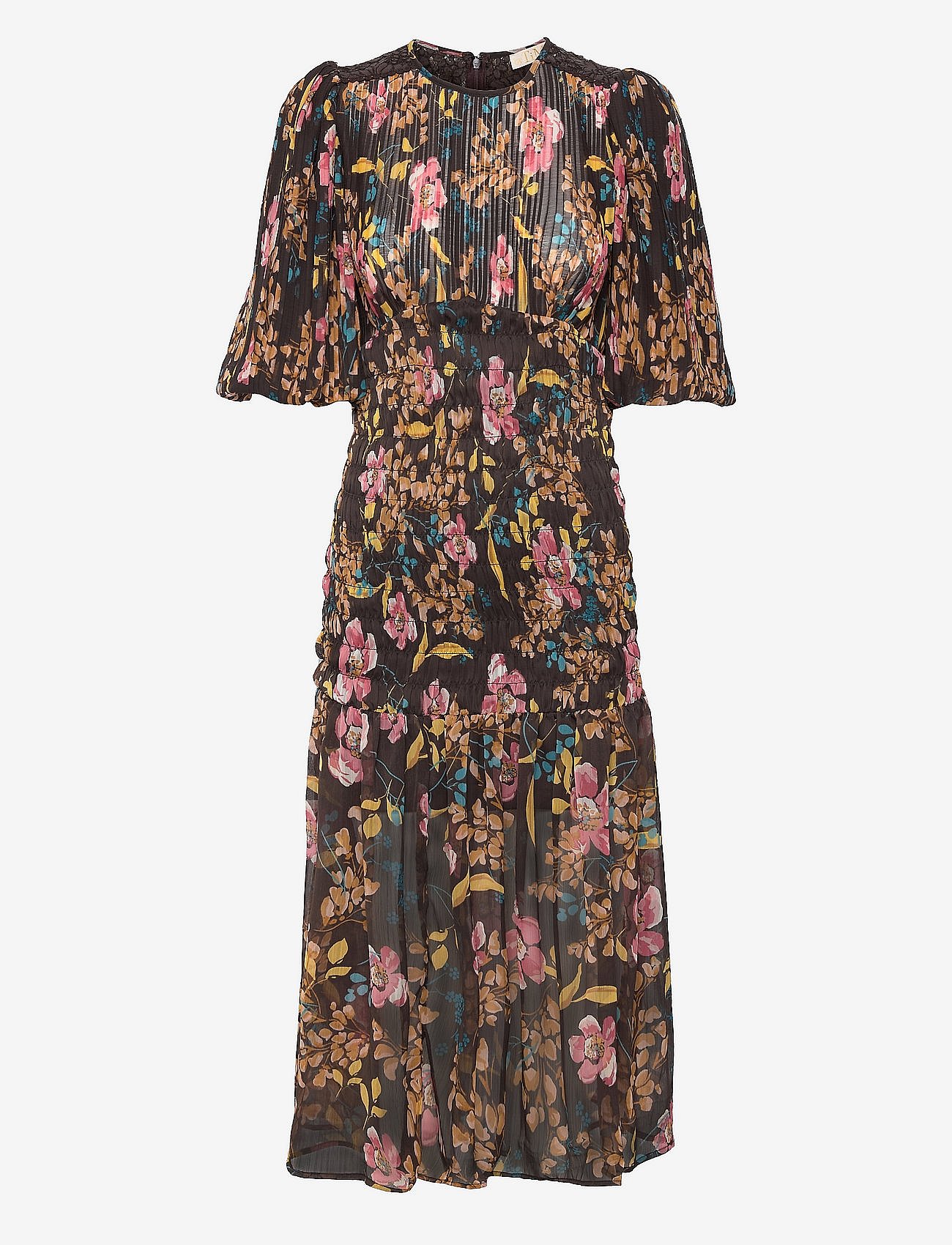 Plisse Smocking Dress - BLOOMING