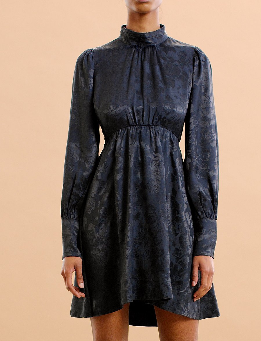 by Ti Mo - Jacquard Open Back Dress - china blue - 0