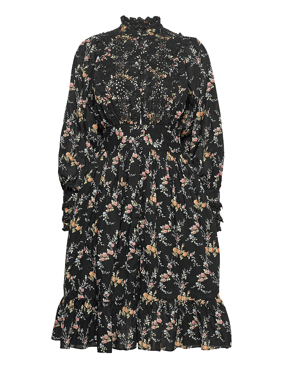 by Ti Mo - Cotton Slub Midi Dress - 226 - midnight field - 0