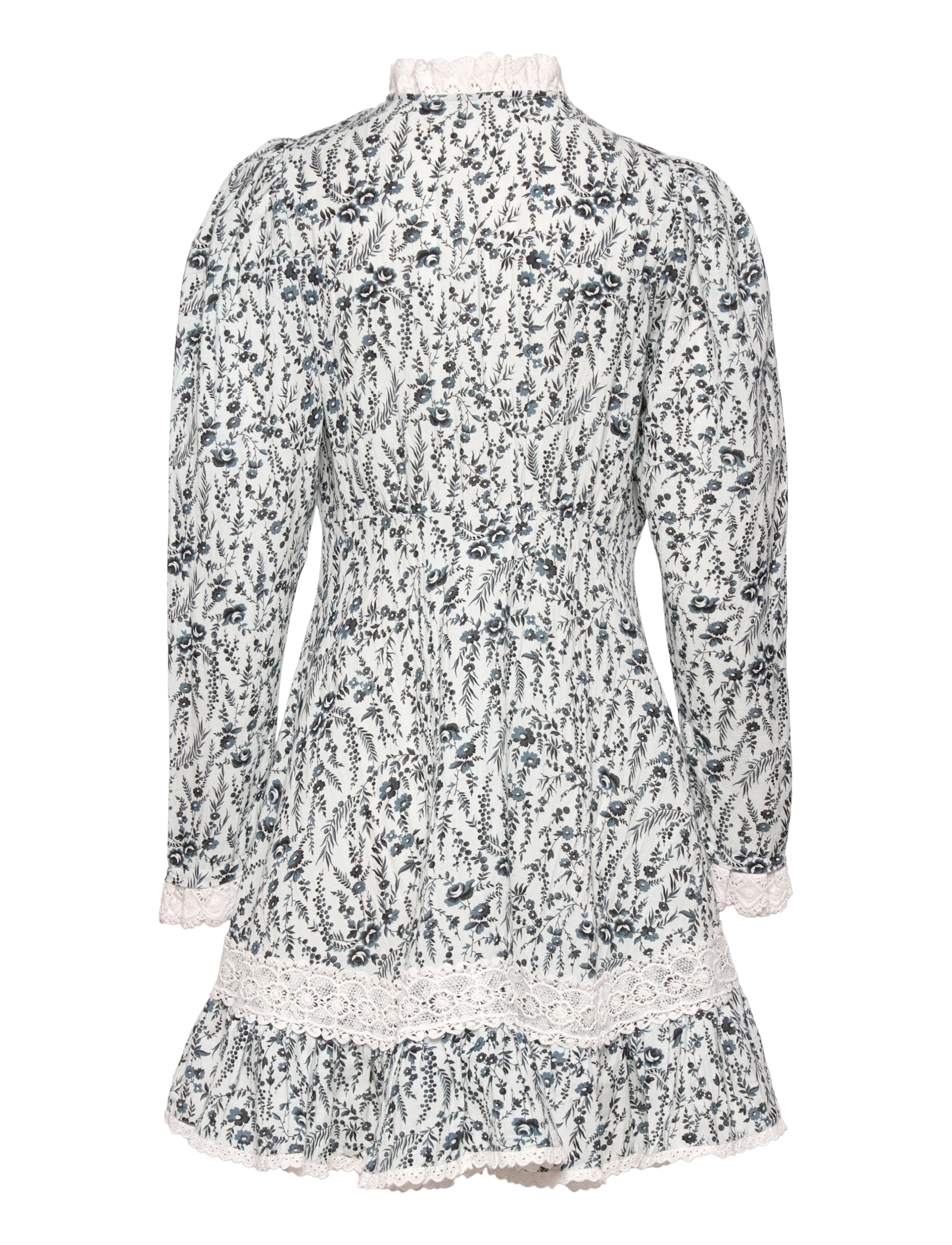 by Ti Mo - Linen Mini Dress - 213 - blue flowers - 1