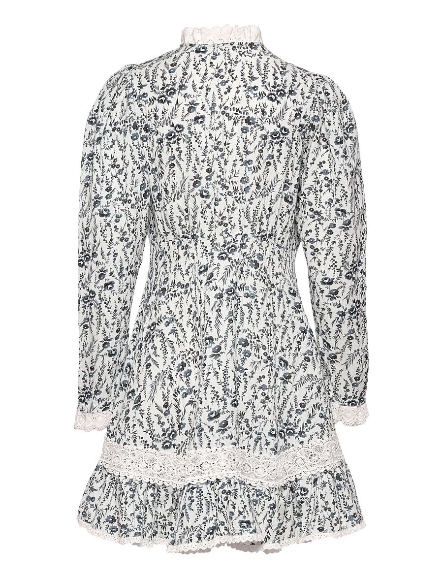 by Ti Mo - Linen Mini Dress - 213 - blue flowers - 1