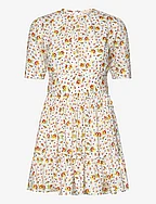 Poplin Mini Dress - 215 - SQUARE FLOWER