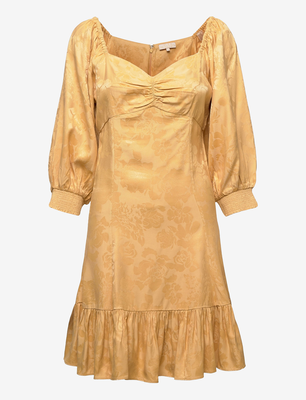 by Ti Mo - Jacquard Mini Dress - vakarėlių drabužiai išparduotuvių kainomis - yellow - 0