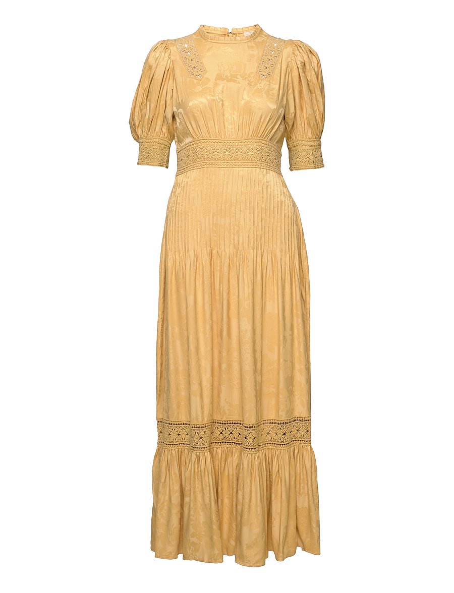 by Ti Mo - Jacquard Embroidery Dress - yellow - 0
