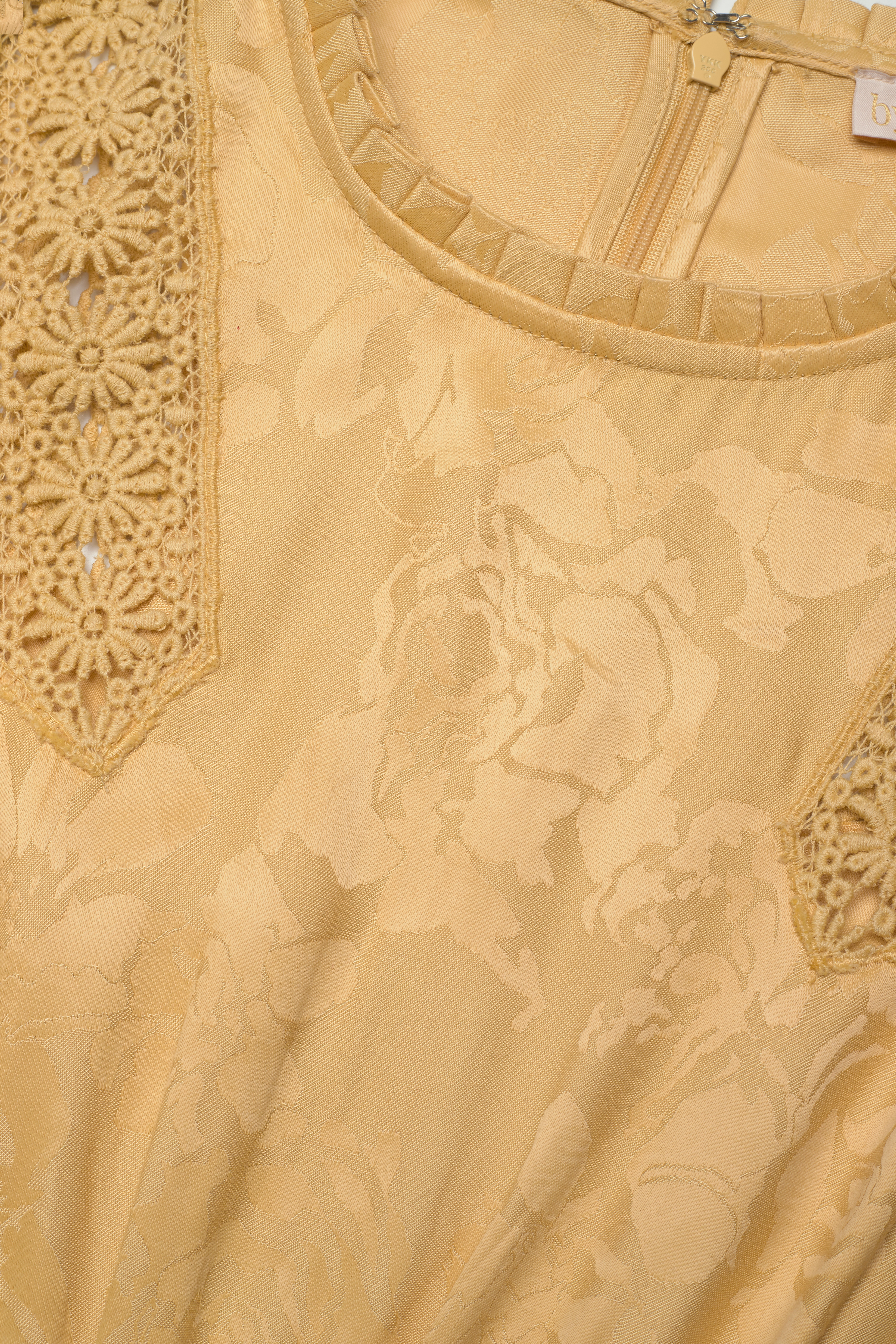 by Ti Mo - Jacquard Embroidery Dress - yellow - 4