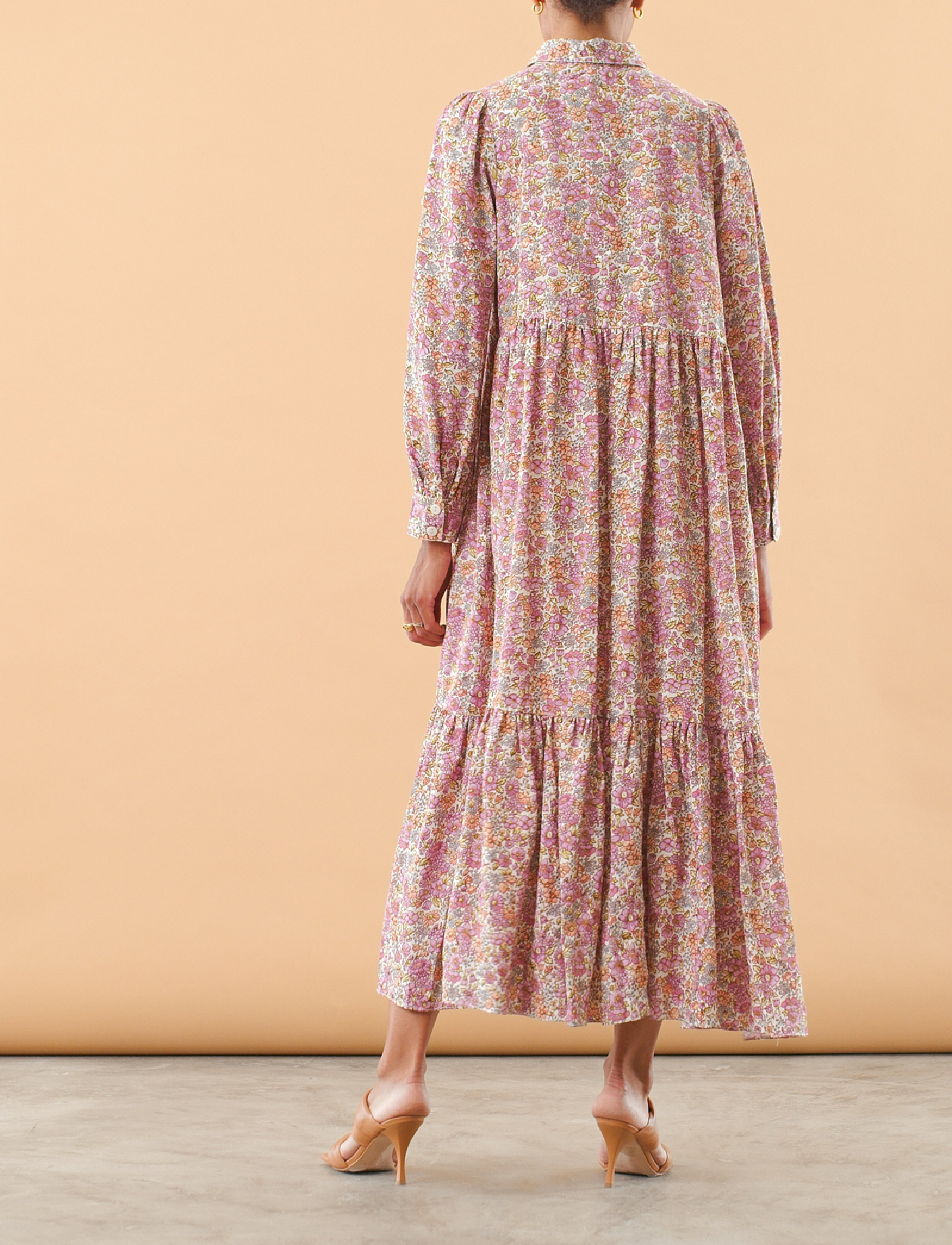 by Ti Mo - Cotton Jacquard Shirt Dress - light field - 3