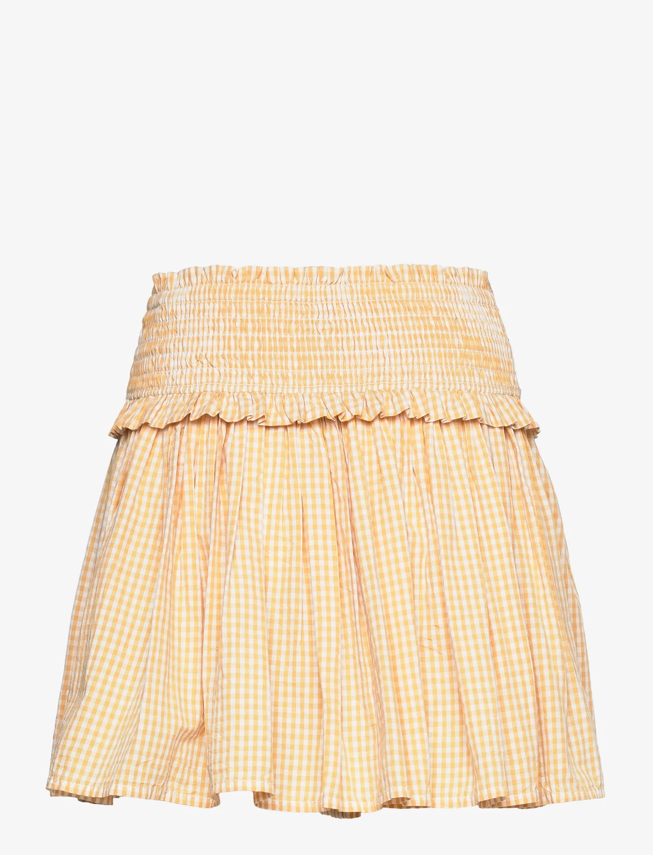 by Ti Mo - Poplin Skirt - korte nederdele - 262 - yellow checks - 1