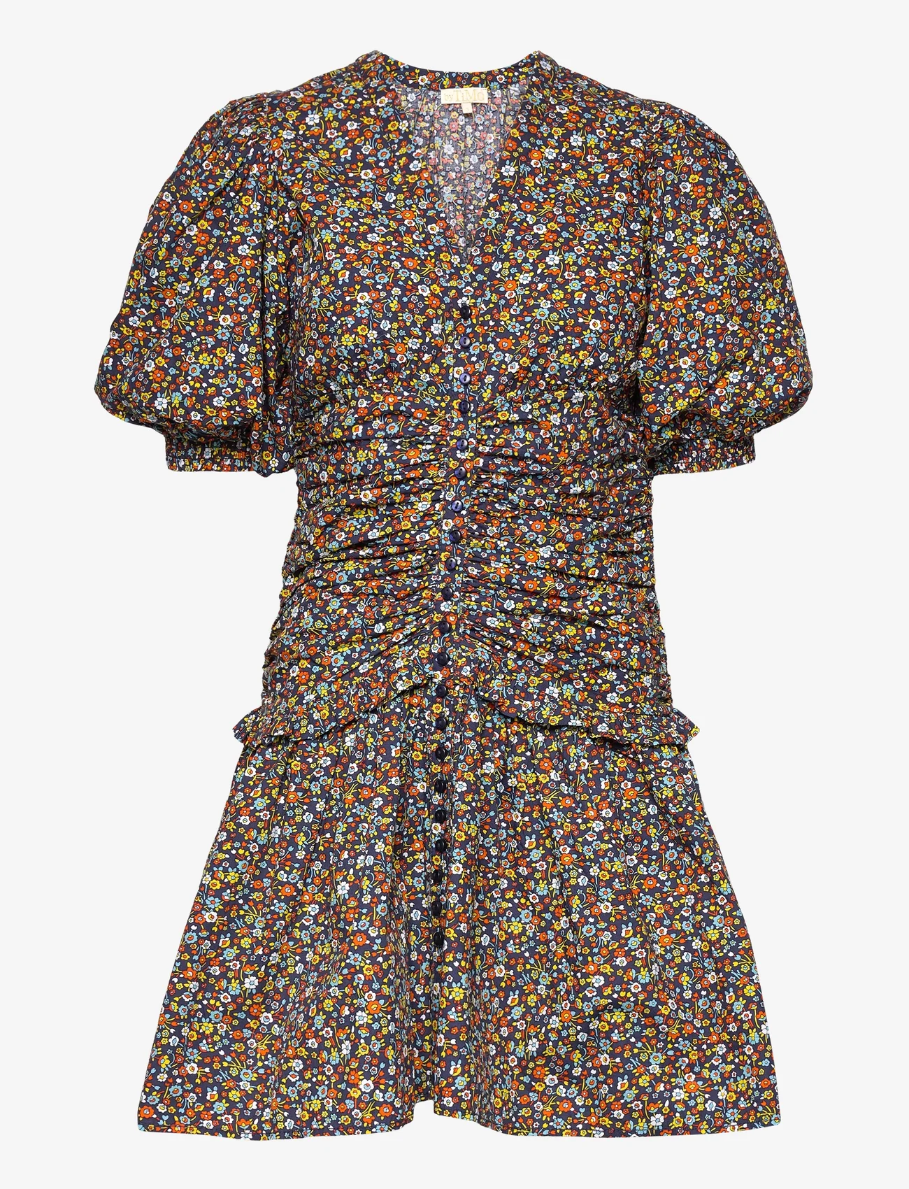 by Ti Mo - Poplin Rouching Dress - korte kjoler - 264 - dark blossom - 0