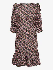 by Ti Mo - Bubble Satin Rouching Dress - korta klänningar - 252 - cherry blossom - 0
