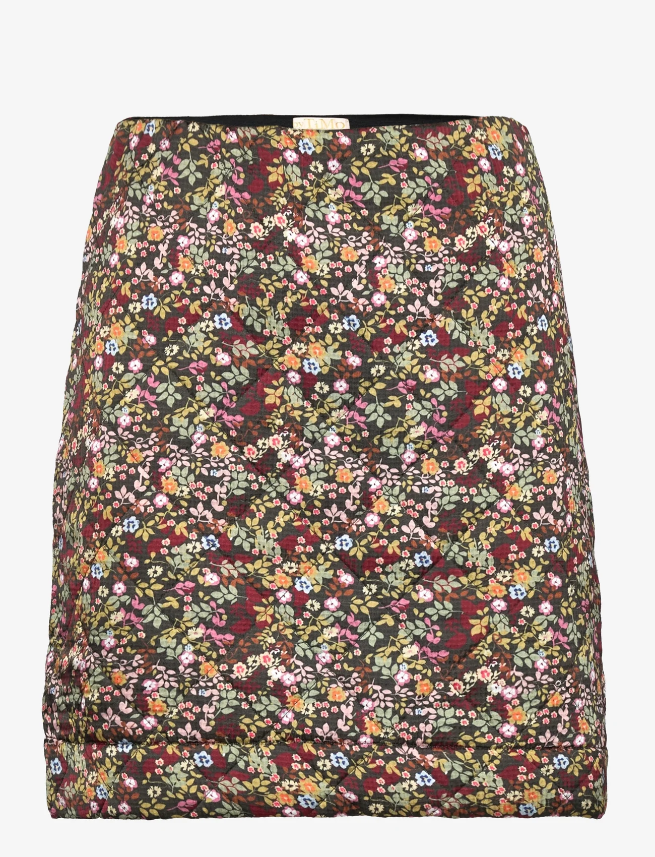 by Ti Mo - Quilted Satin Skirt - korte nederdele - dark blossom - 0
