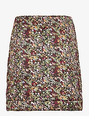 by Ti Mo - Quilted Satin Skirt - short skirts - dark blossom - 1