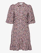 Jacquard Puffed Mini Dress - DAISY