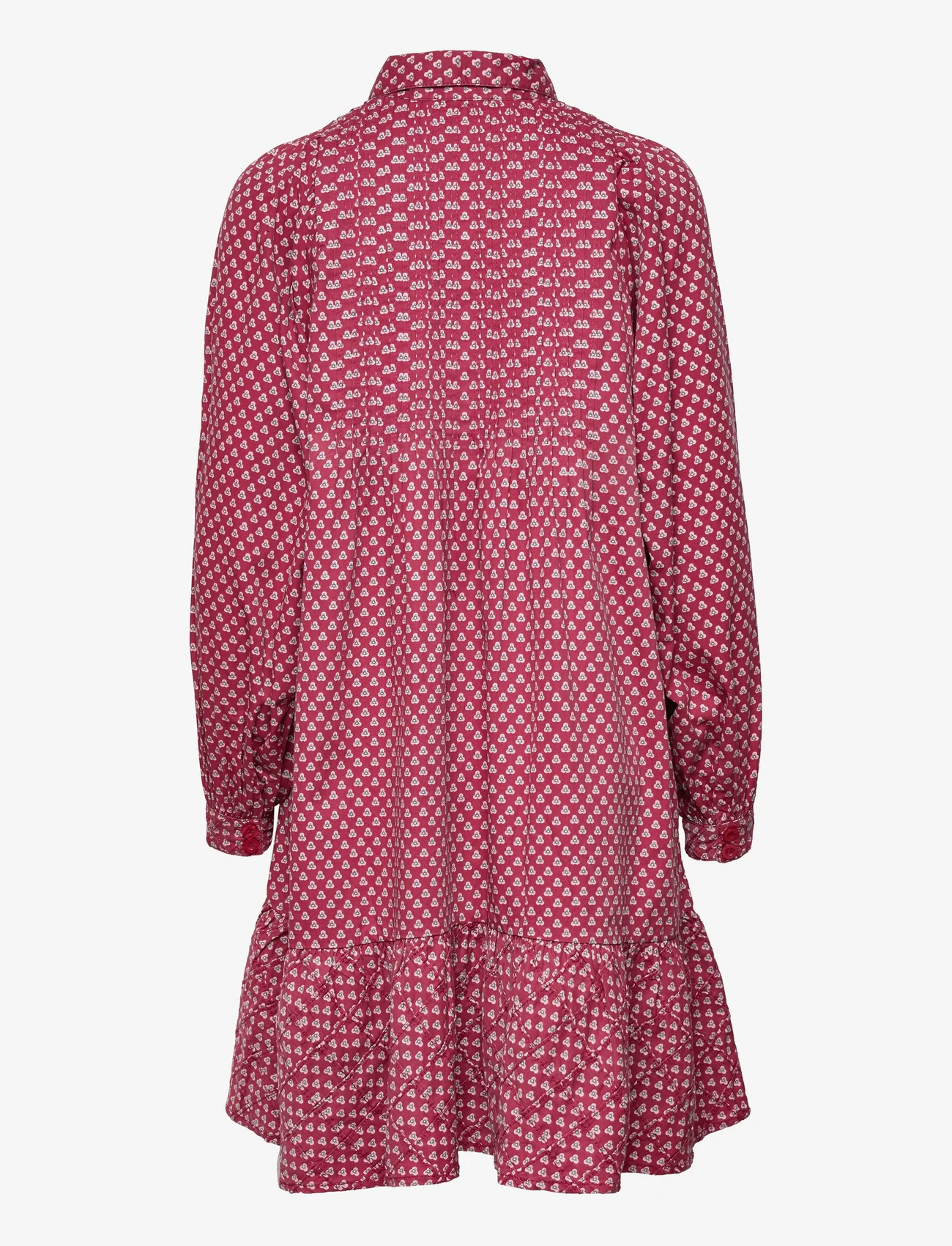 by Ti Mo - Structured Cotton Shift Dress - shirt dresses - floral dots - 1