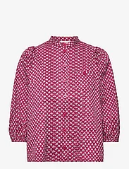 by Ti Mo - Structured Cotton Shirt - bluzki krotkim rekawem - floral dots - 0