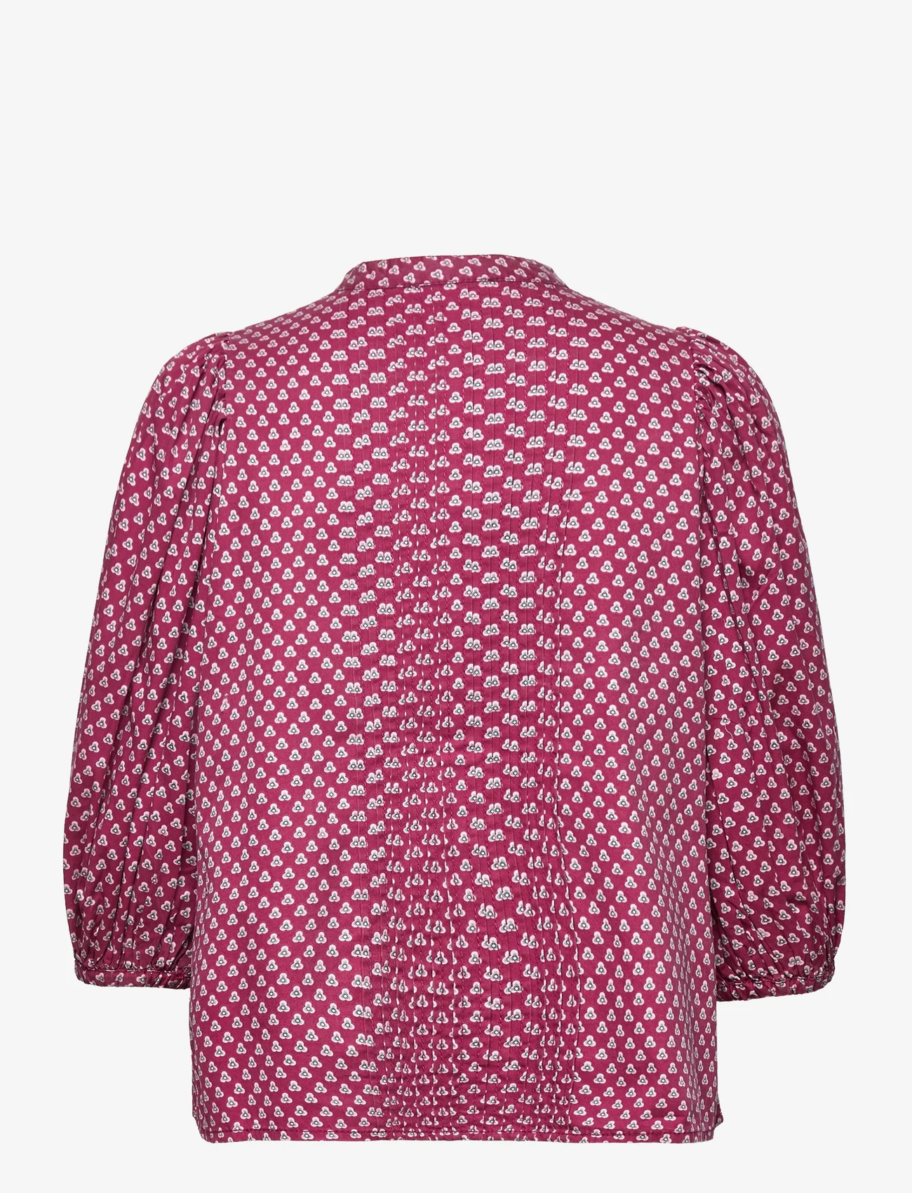 by Ti Mo - Structured Cotton Shirt - kortermede bluser - floral dots - 1