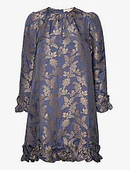 by Ti Mo - Brocade Ruffle Dress - feestelijke kleding voor outlet-prijzen - french blue - 0