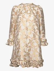 by Ti Mo - Brocade Ruffle Dress - party wear at outlet prices - off white - 0