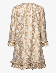 by Ti Mo - Brocade Ruffle Dress - party wear at outlet prices - off white - 1