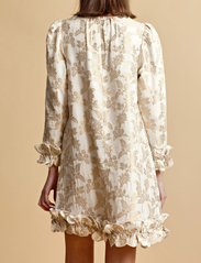 by Ti Mo - Brocade Ruffle Dress - party wear at outlet prices - off white - 3