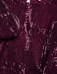 by Ti Mo - Sequins Puff Sleeve Mini Dress - party wear at outlet prices - 048plum - 5