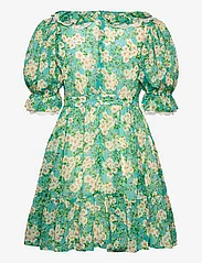 by Ti Mo - Chiffon Puffed Mini Dress - odzież imprezowa w cenach outletowych - 458 - new york blossom - 1