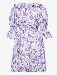 by Ti Mo - Linen V-neck Dress - sommerkjoler - 419 - lilac blossom - 2