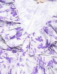 by Ti Mo - Linen V-neck Dress - vasarinės suknelės - 419 - lilac blossom - 4