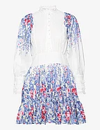 Cotton Slub Mini Dress - 520 - BLUE FIELD
