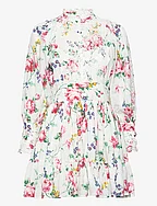 Cotton Slub Mini Dress - 527 - ROSE BOUQUET