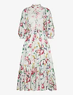 Cotton Slub Midi Dress - 527 - ROSE BOUQUET